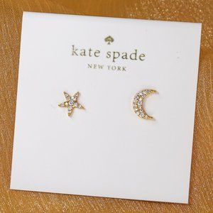 Kate Spade Something Sparkly Pavé Star & Moon Studs (NWT)